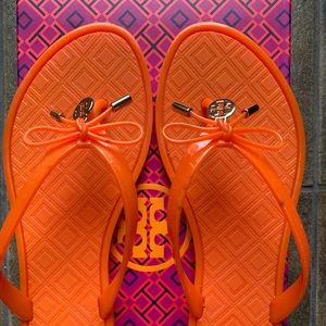 Tory Burch Jelly Sandals Orange